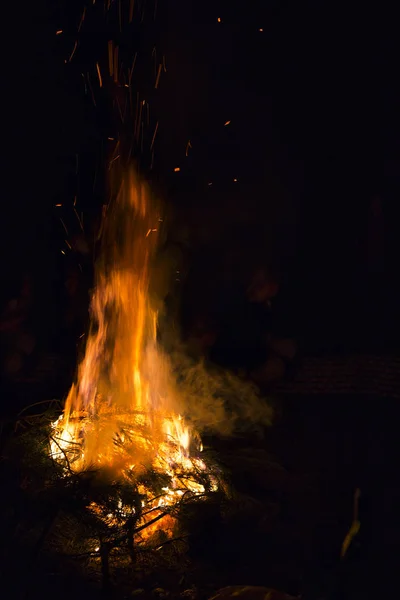 Fire flames and background — Stock Photo, Image