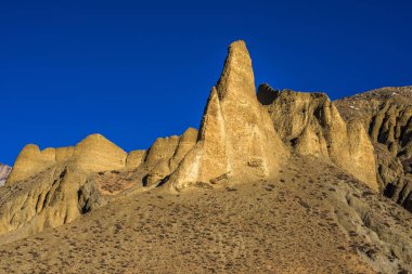 Kaya oluşumları, Mustang, Nepal