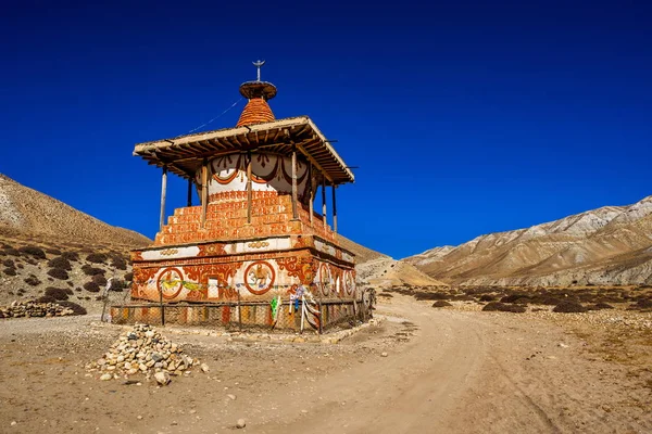 Tibetanska altare, Mustang, Nepal Stockbild