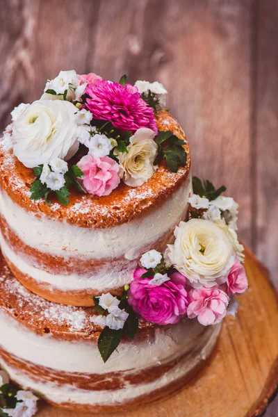 Gâteau fait maison à deux couches — Photo