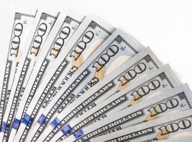 bir kaç yüz dolar faturaları açık renkli bir cüzdan
