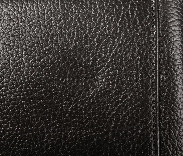 Black leather texture background — Stock Photo, Image