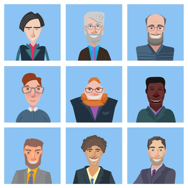 Mannen characters-collectie — Stockvector