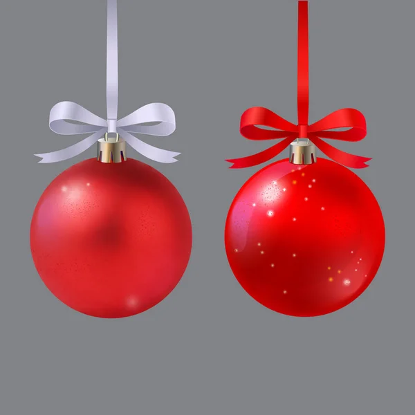 Boules rouges christmass — Image vectorielle