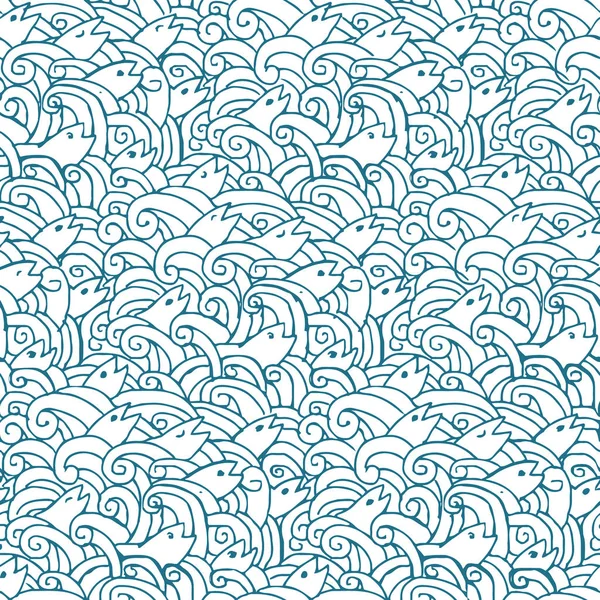 Motif de doodle sans couture — Image vectorielle