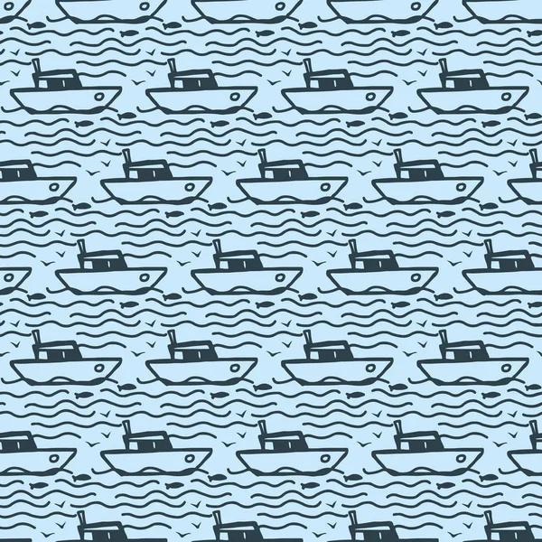 Texture nautique sans couture — Image vectorielle