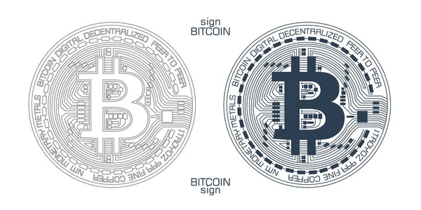 Vector signo bitcoin — Archivo Imágenes Vectoriales