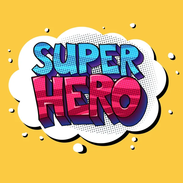 Lettrage super héros — Image vectorielle