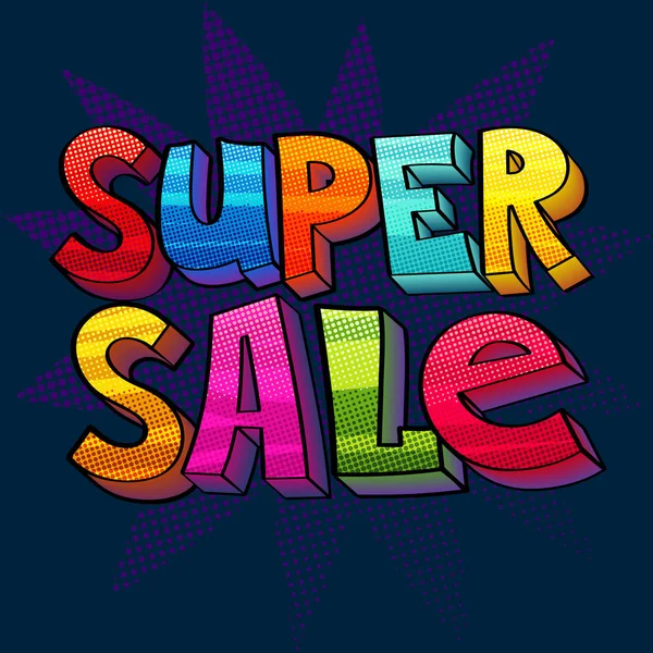 Super sale sign — Stock Vector