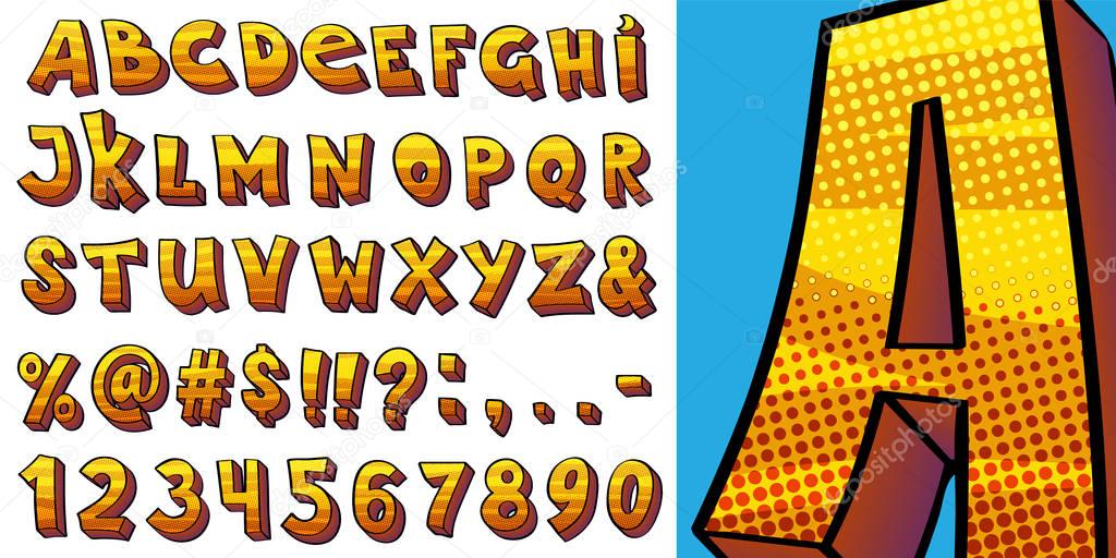 pop art style alphabet