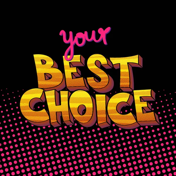 En iyi seçim pop sanat kartı