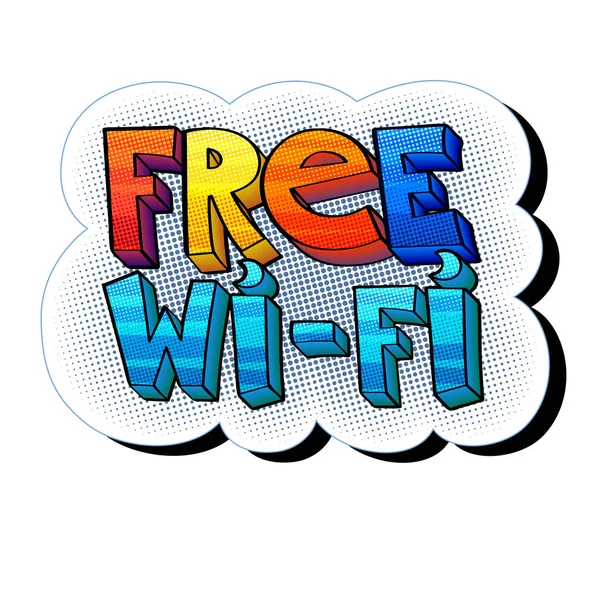 Sticker Wi-Fi gratuit — Image vectorielle