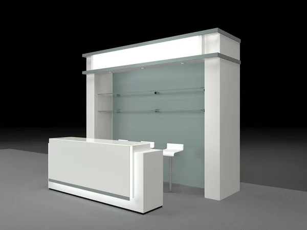 Booth with counter — Stock Photo, Image