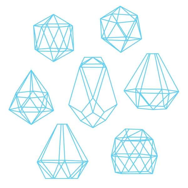 Formes cristallines linéaires — Image vectorielle