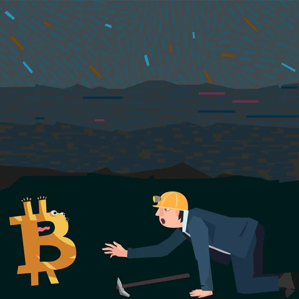 Konzeptionelles Geschäft Illustration Bitcoins — Stockvektor