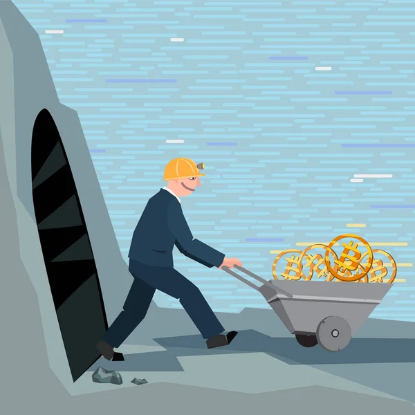 Konceptualna biznes ilustracja bitcoins — Wektor stockowy