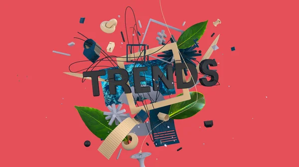 Trends 3D-Zeichen — Stockfoto