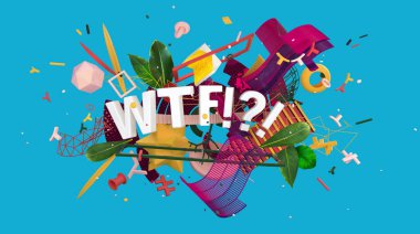 soyut renkli Wtf işareti