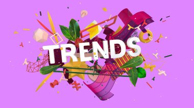 Eğilimleri ile soyut kompozisyon