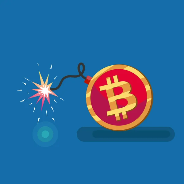 Konzeptionelles Bitcoin-Zeichen — Stockvektor