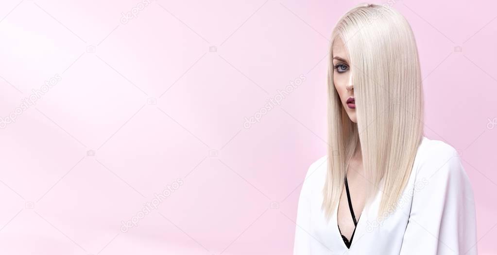Portrait of an elegant blond woman