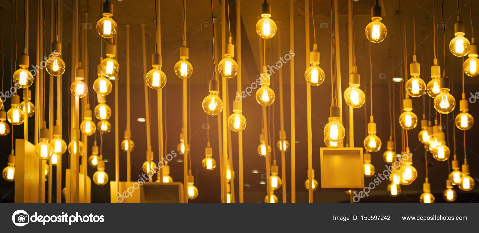 Light Bulbs For Ceiling Decoration Stock Photo C Konradbak