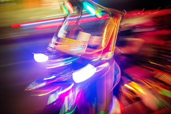 Tuk tuk taxi at night. Motion blurred art type photo — Stock Photo, Image