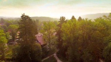 Güzel kırsal - havadan görünümü