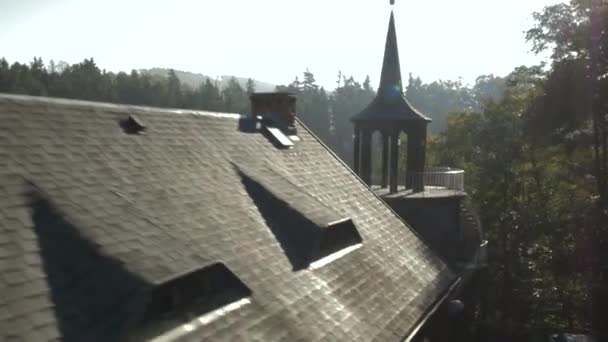 Vue aérienne du château antique — Video