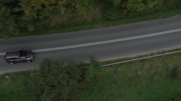 Съемка с воздуха автомагистрали — стоковое видео