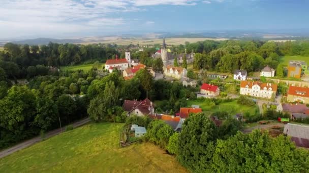 Hermoso Campo Vista Aérea — Vídeo de stock