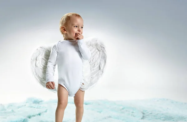 Portrait of a cute little baby angel — Stock Photo, Image