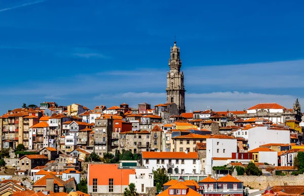 Oude Binnenstad Porto Met Uitzicht Toren Clerigos Torre Dos Clrigos — Stockfoto