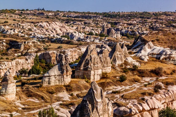 Panoramaudsigt Goreme Nationalpark Tyrkiet - Stock-foto