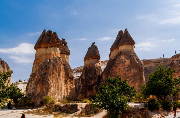 Cave House Fairy Chimneys Rocks Mushroom Pasabag Monks Valley Capadócia — Fotografia de Stock