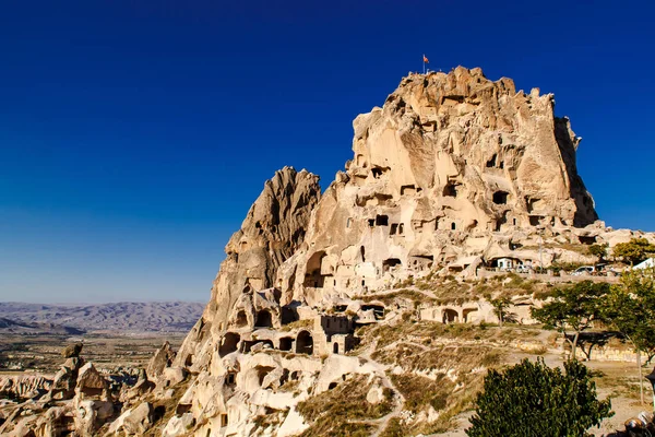 Uchisar Slott Kappadokien Anatolien Turkiet — Stockfoto