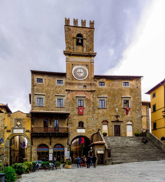 Cortona Arezzo Italia Junio 2015 Ayuntamiento Cortona — Foto de Stock
