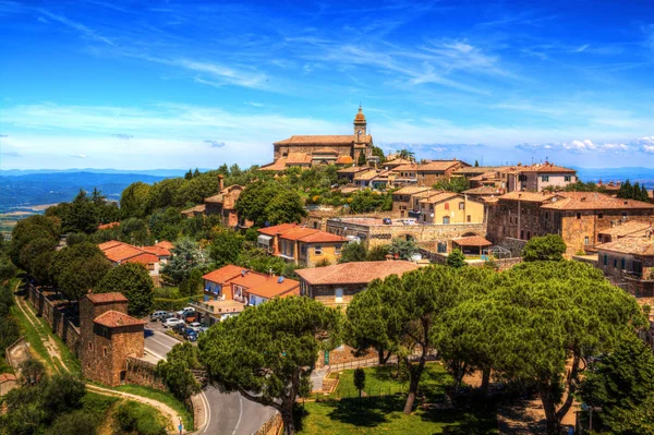 Montalcino Toscana Italia Junio 2015 Vista Ciudad Montalcino Desde Fortaleza — Foto de Stock