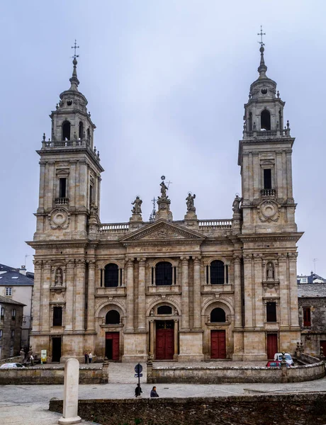 Lugo España Octubre 2016 Vista Fascade Catedral Santa Maria Lugo — Foto de Stock