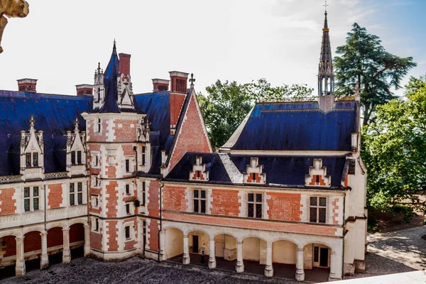 Chateau Royal Blois Inner Facade Louis Xii Wing Este Antiguo — Foto de Stock