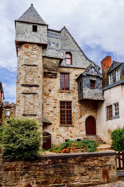 Maisons Médiévales Dans Vieille Ville Fougeres Bretagne Nord France — Photo
