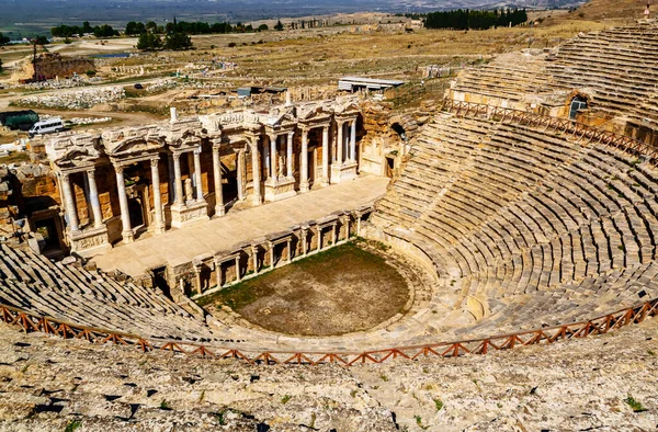 Pamukkale Denizli Turquie Ancien Septembre 2019 Amphithéâtre Romain Hierapolis — Photo