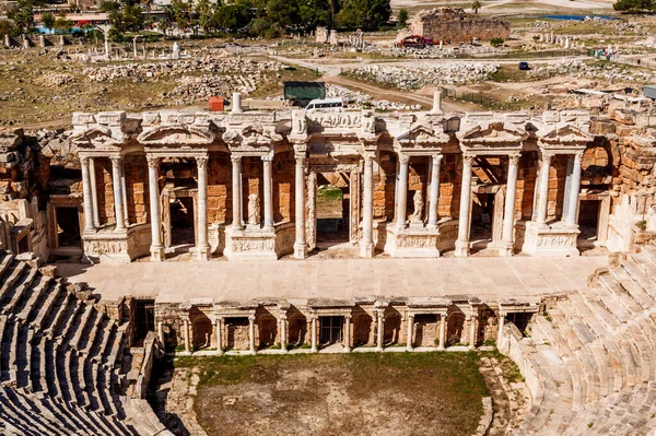 Pamukkale Denizli Turquie Ancien Septembre 2019 Amphithéâtre Romain Hierapolis — Photo