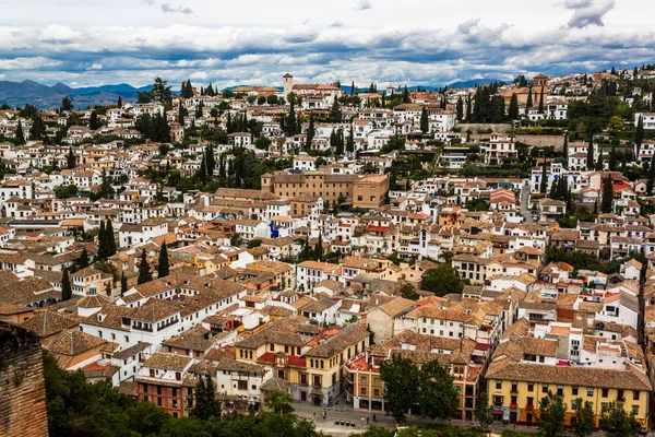 Veduta Del Quartiere Medievale Albaicin Albayzin Granada Andalusia Spagna — Foto Stock