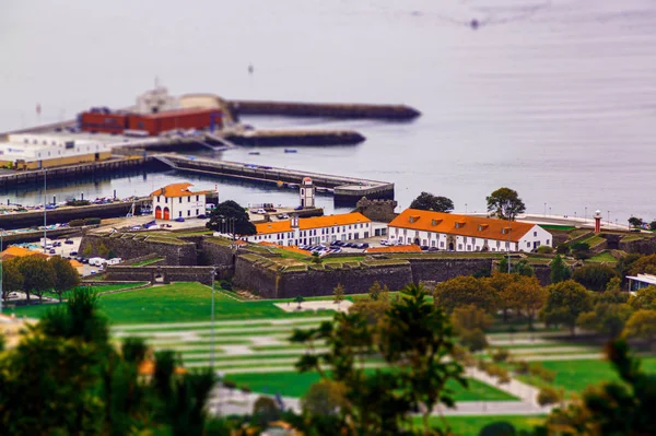 Tilt-Shift effect / Miniature tilt shift lens effect of Fort Santiago da Barra. Viana do Castelo, Portugal.