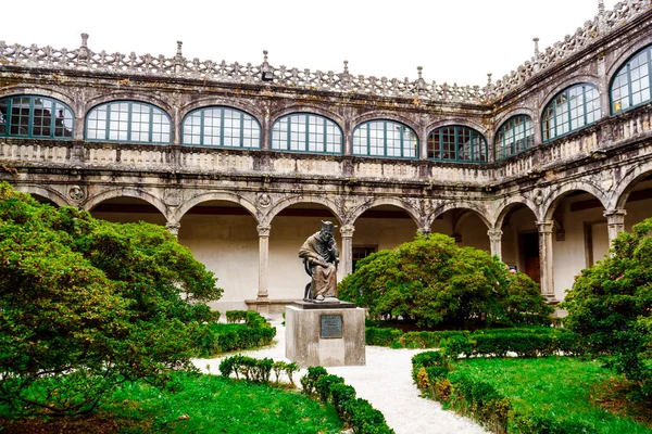 Santiago Compostela España Octubre 2016 Estatua Alonso Iii Fonseca Jardines — Foto de Stock