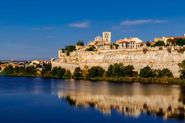 Cattedrale Zamora Centro Storico Fiume Douro Zamora Spagna — Foto Stock