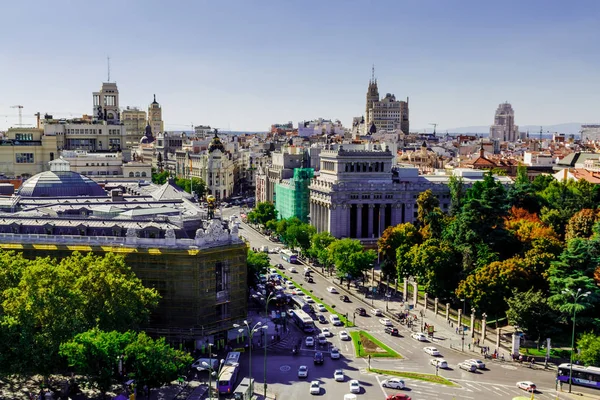 Madrid Spain Вересня 2016 Panoramic Air View Gran Main Shopping — стокове фото