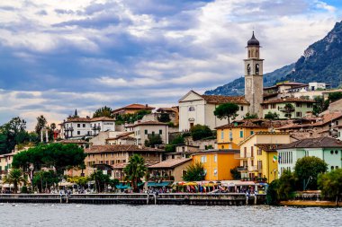 Limone Sul Garda, Brescia / Italy - 24 September 2017: View of the coastline and village.
