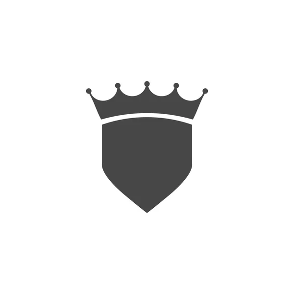 Icona scudo in stile piatto alla moda isolata sul grigio. Illustrazione vettoriale . — Vettoriale Stock